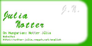 julia notter business card