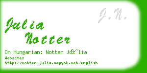 julia notter business card